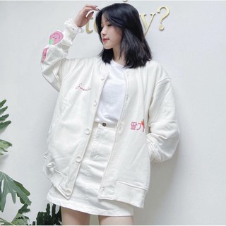 Áo Khoác Cardigan Nỉ Ngoại không xù loại 1 Túi Rộng in Hình Trái Tim Cực Kỳ Cute Mẫu Đang Hot 2021 Cardigan TRÁI DÂU