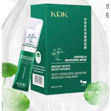 Lẻ 1 gói Mặt nạ ngủ chiết xuất rau má KDK Centella làm sáng da, giảm mụn