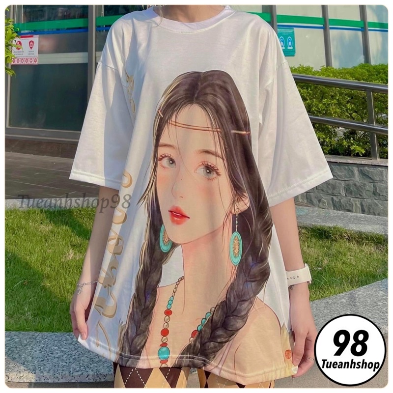 XẢ KHO GIÁ SIÊU HẠT DẺ  Áo Thun Hoạt Hình Cartoon chuyển nhiệt cao cấp - Áo from rộng tay lỡ Unisex Freesize 38-65KG