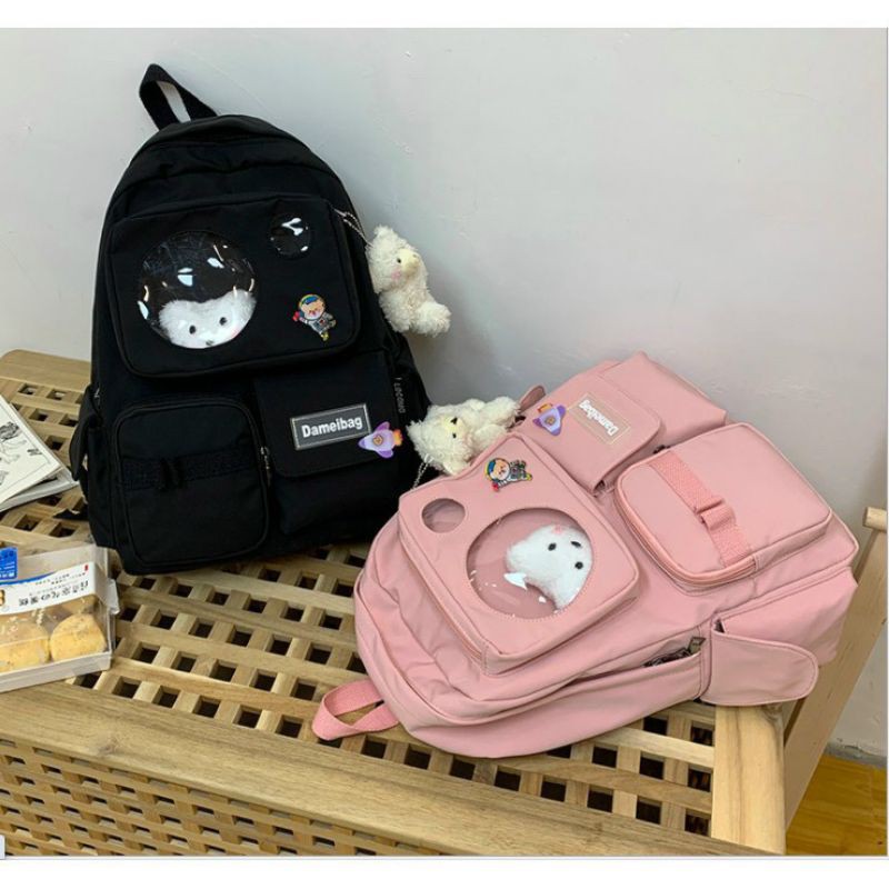 Balo thời trang nam nữ ulzzang zaoho balo đi học đi chơi Mr mibag 2 khoá