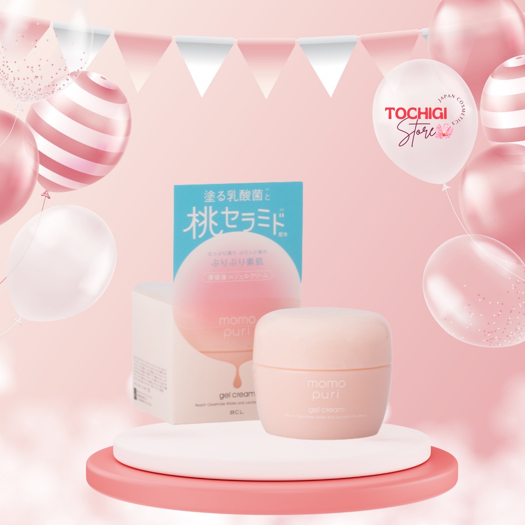 Kem dưỡng ẩm trái đào MomoPuri Gel Cream se khít lỗ chân lông và cân bằng da Nhật Bản 80g