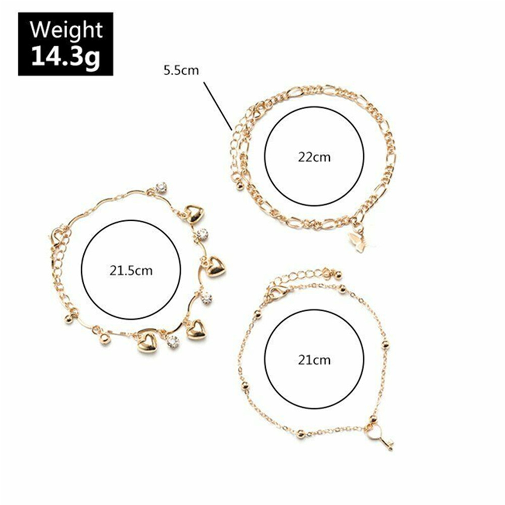 Bộ 3 Lắc Chân Kiểu Dáng Thanh Lịch Thời Trang Cho Nữ | BigBuy360 - bigbuy360.vn