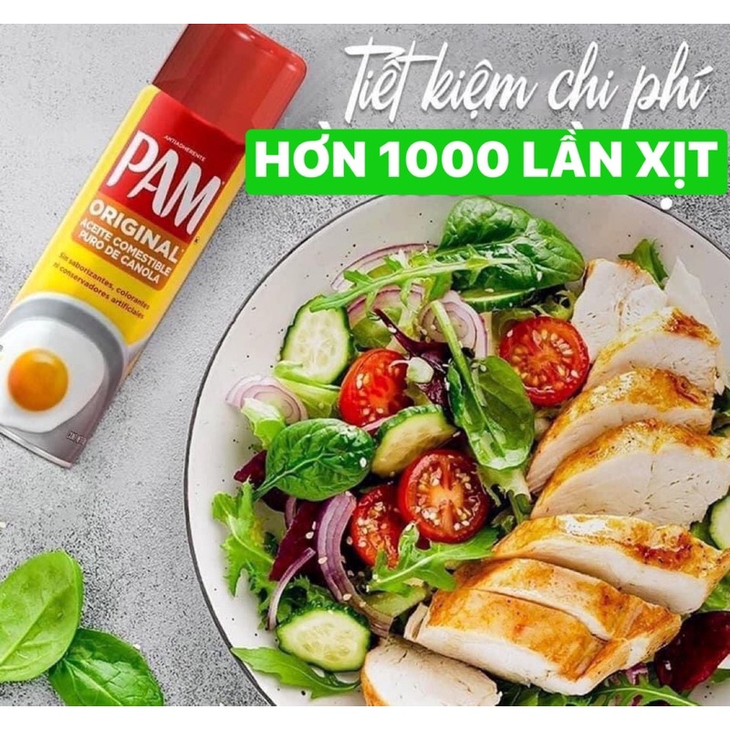 Dầu ăn kiêng dạng xịt PAM Original 0 Calories Mỹ