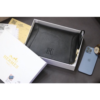 Clutch chữ H da mềm  fullbox