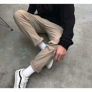 QUẦN BASIC PANTS KAKI MÀU ĐEN / BE NÂU TAN UNISEX