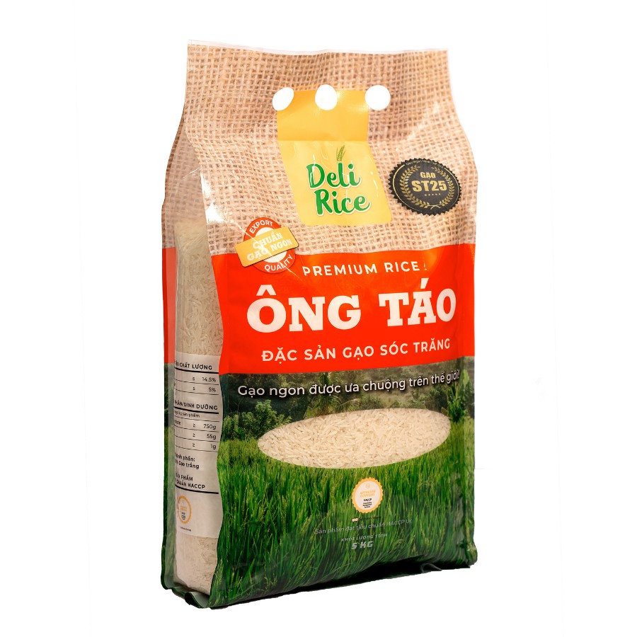 Gạo ST25 Ông Táo Sóc Trăng Delifarm 5kg