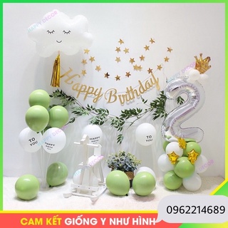 Set bóng trang trí sinh nhật Handmade kiểu Hàn Quốc cho tiệc đầy tháng, sự kiện, sinh nhật