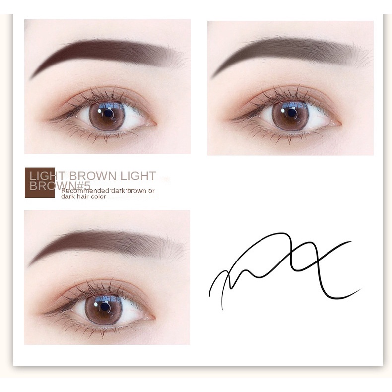 Bút Chì Kẻ Lông Mày Hai Đầu Hình Tam Giác Màu Vàng Siêu Mỏng Chống Thấm Nước Và Mồ Hôi Lâu Trôi Không Bị Nhòe