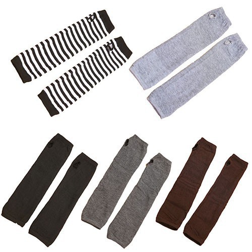 Đôi găng tay dài đan len hở ngón giữ ấm