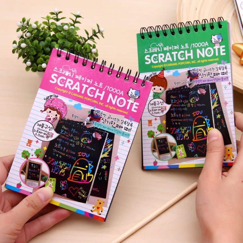 Sổ Scratch Note - Sổ Than Ma Thuật Cầu Vồng A6