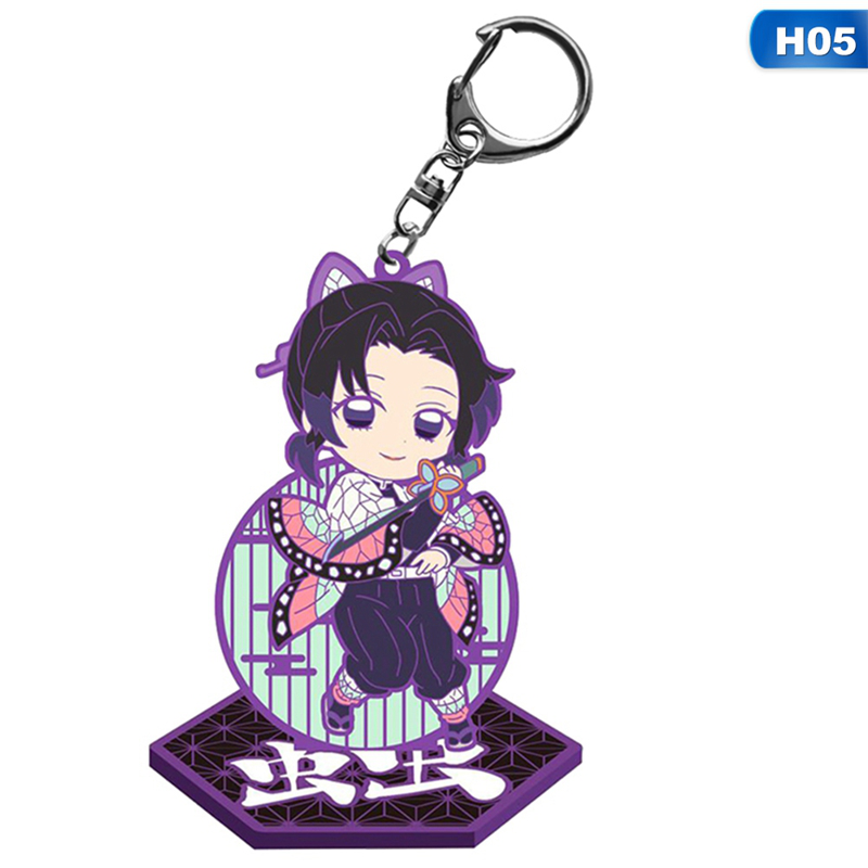 flowersqueen Móc chìa khóa hình các nhân vật trong Kimetsu No Yaiba dễ thương