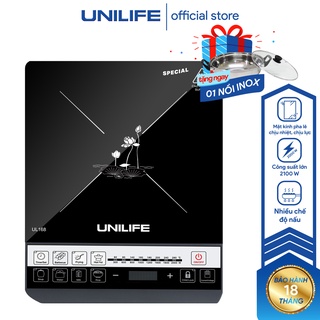 Bếp điện từ đơn cảm ứng unilife, bếp từ mặt kính ul168 chịu nhiệt 2100w tiết kiệm điện năng