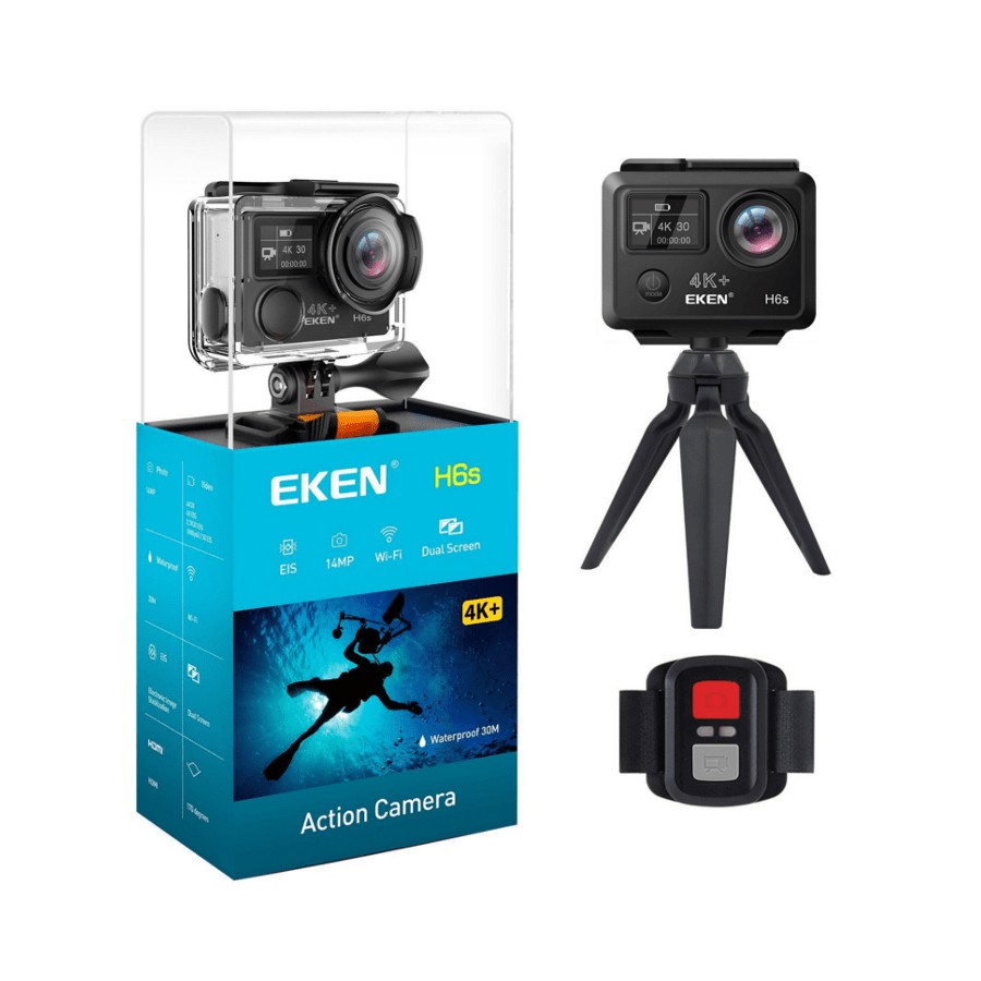 [TẶNG THẺ NHỚ 64GB] Camera 4k Eken H6S NEW camera wifi ip xe máy oto phượt chống nước chống rung