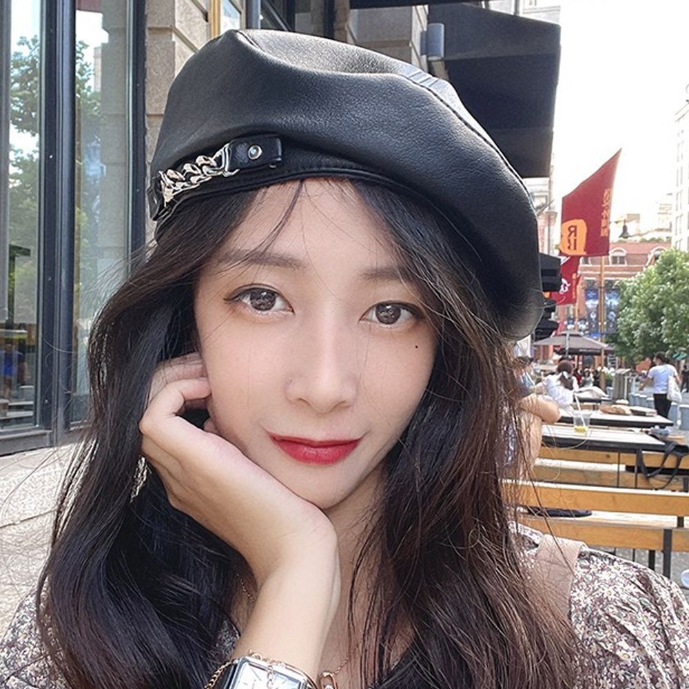 Mũ beret màu sắc retro thanh lịch cho nữ