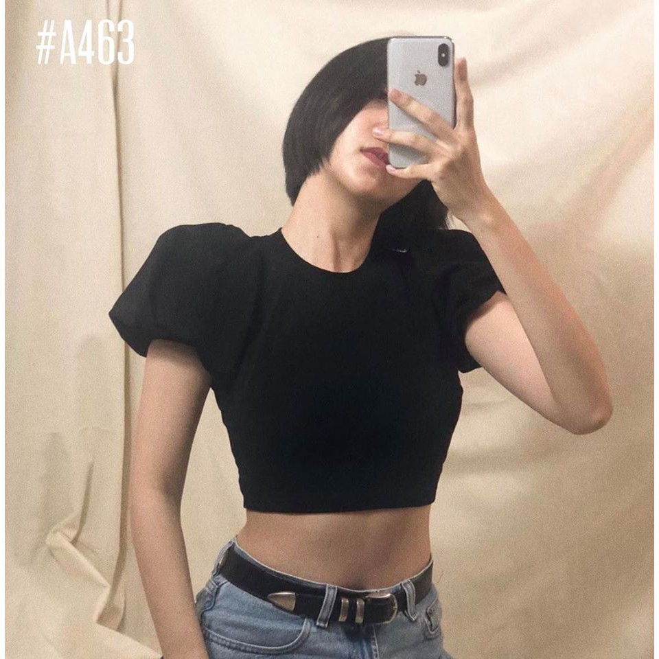 [ SIÊU SALE - HÀNG VNXK ] Áo Croptop Tay Phồng Năng Động Nhiều Màu