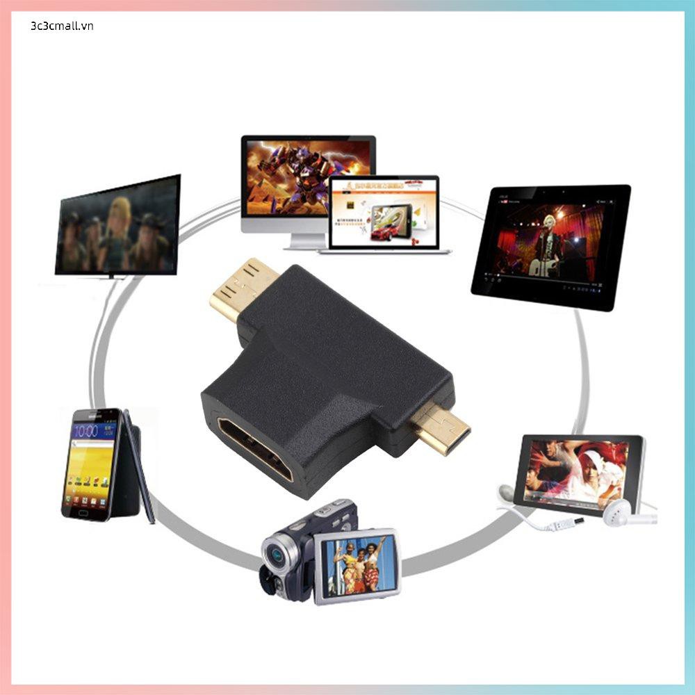 ✨chất lượng cao✨HDMI-compatible Female To Micro Male V1.4 90 Degree 2 In 1 Convertor Adapter