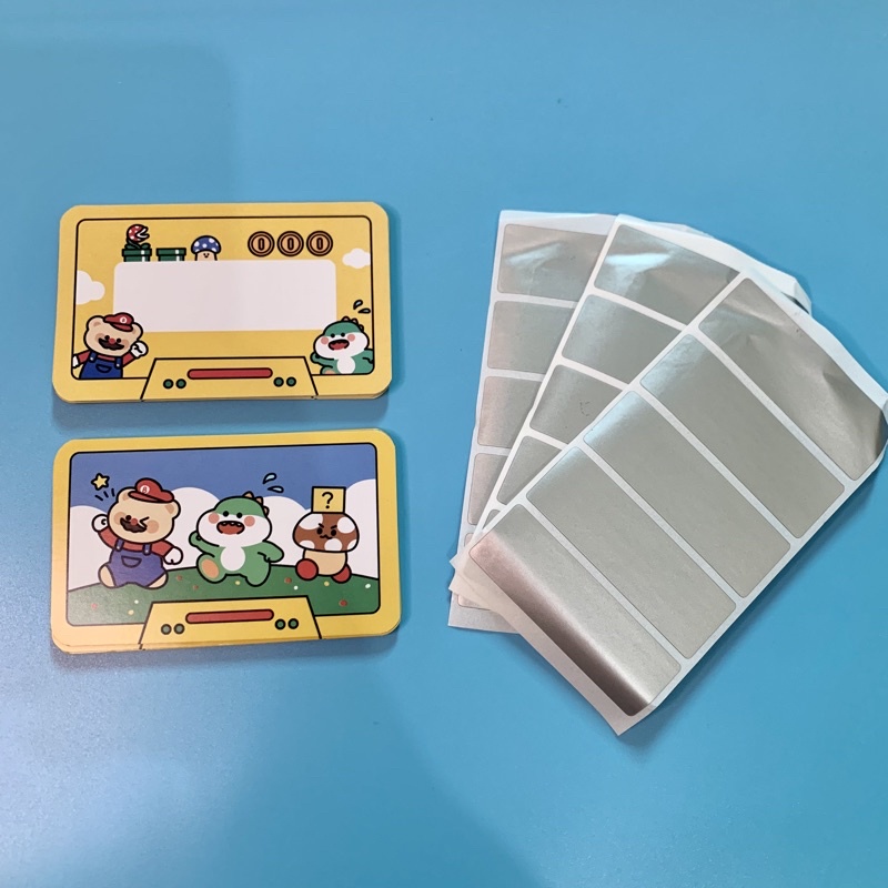 Bộ 20 Thẻ Dán In Chữ Trung Quốc Độc Đáo Trang Trí Sổ Tay / Thiệp May Mắn / 20 Thẻ Cào