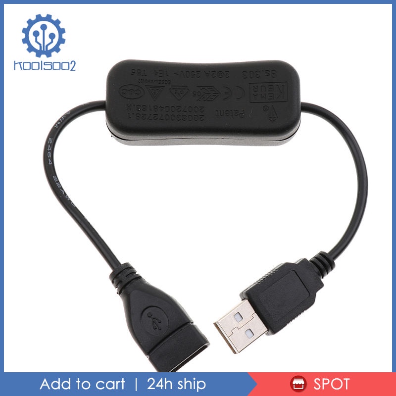 Dây Cáp Nối Dài Koolsoo2 Cổng USB Với Công Tắc Bật / Tắt