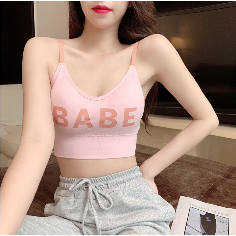 Áo tập gym hai dây trẻ trung năng động, cá tính, áo bra babe cotton 2021 AB306