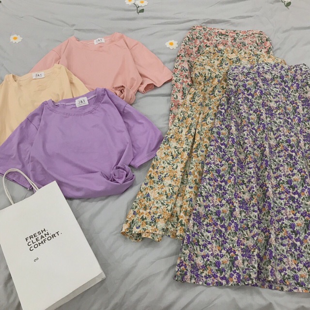 SỈ SET ÁO PHÔNG VÁY HOA NHÍ