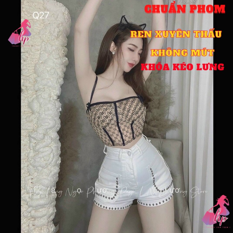 Áo 2 dây ren xuyên thấu không mút- khóa kéo lưng alohashop91