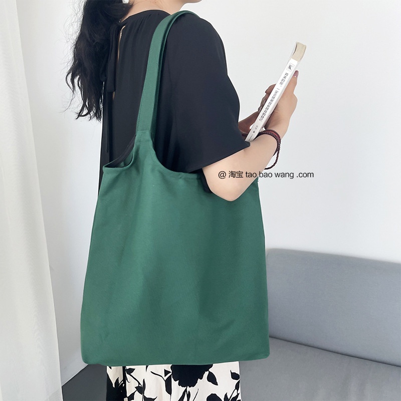 Túi Xách Canvas Sức Chứa Lớn Thời Trang Theo Phong Cách Hàn Quốc Dành Cho Nữ