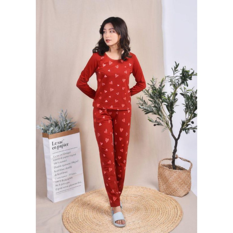 Bộ mặc nhà Winny cotton dài tay Thu Đông 807D Giá 558.000đ