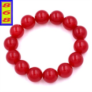 Vòng tay Đá Tự Nhiên Đỏ Trơn 8 ly, 10 ly, 12 ly, 14 ly - Hợp mệnh Hỏa, mệnh Thổ