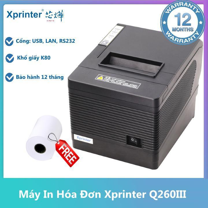 Máy in hóa đơn, in bill Xprinter Q260iii ( khổ 80mm)