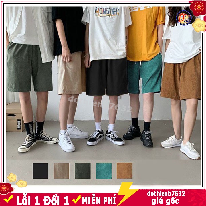 Quần nhung tăm nam nữ ⚡️ GIÁ RẺ ⚡️ short thun mặc nhà form unisex chất dày dặn mát mẻ trẻ trung nhiều màu lựa chọn SL