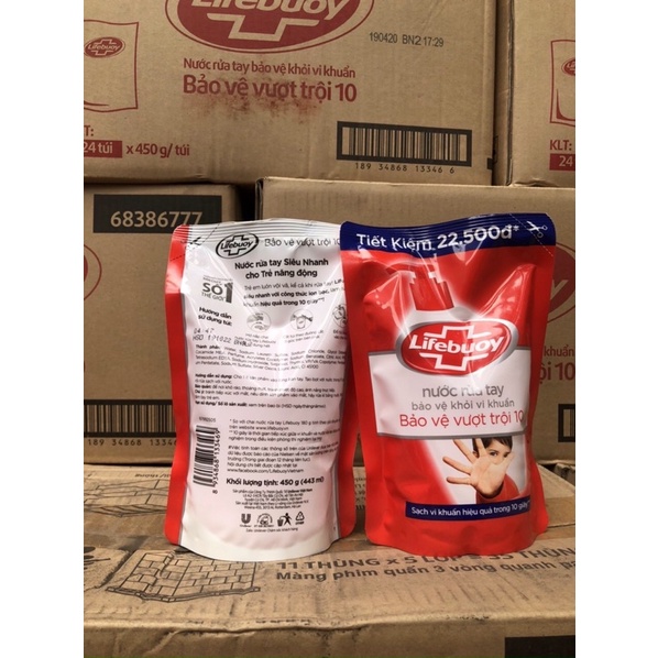 Túi Nước Rửa Tay Lifebouy 450g 443ml