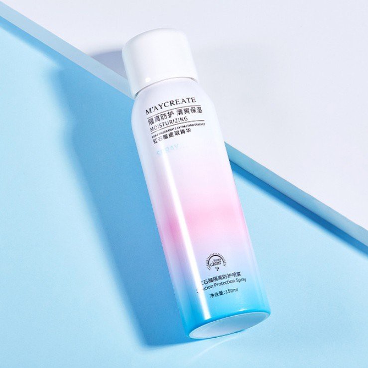 Xịt Chống Nắng Trắng Da Maycreate 150ml Nâng Tone Hiệu Quả - MIMOSAA - Chống nước, không bị lộ vân