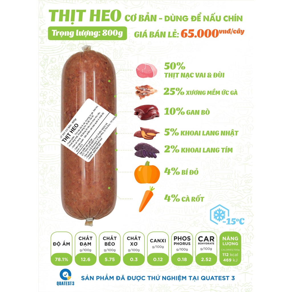 Thịt tươi raw dog cấp đông cho chó