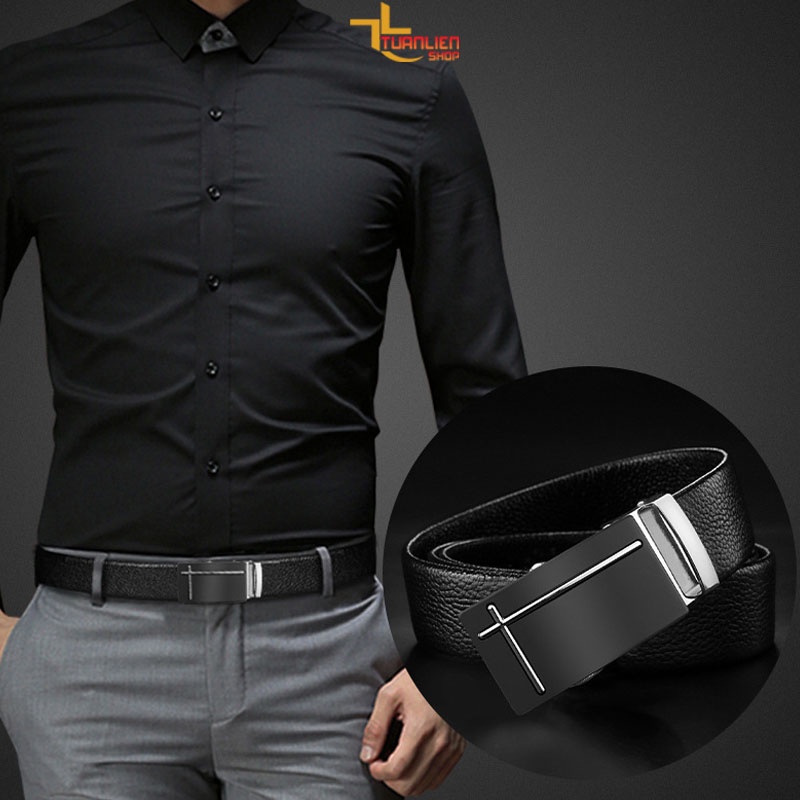 [ SALE KHỦNG ] Dây nịt / Thắt lưng nam thời trang công sở 2 sọc cá tính TL29