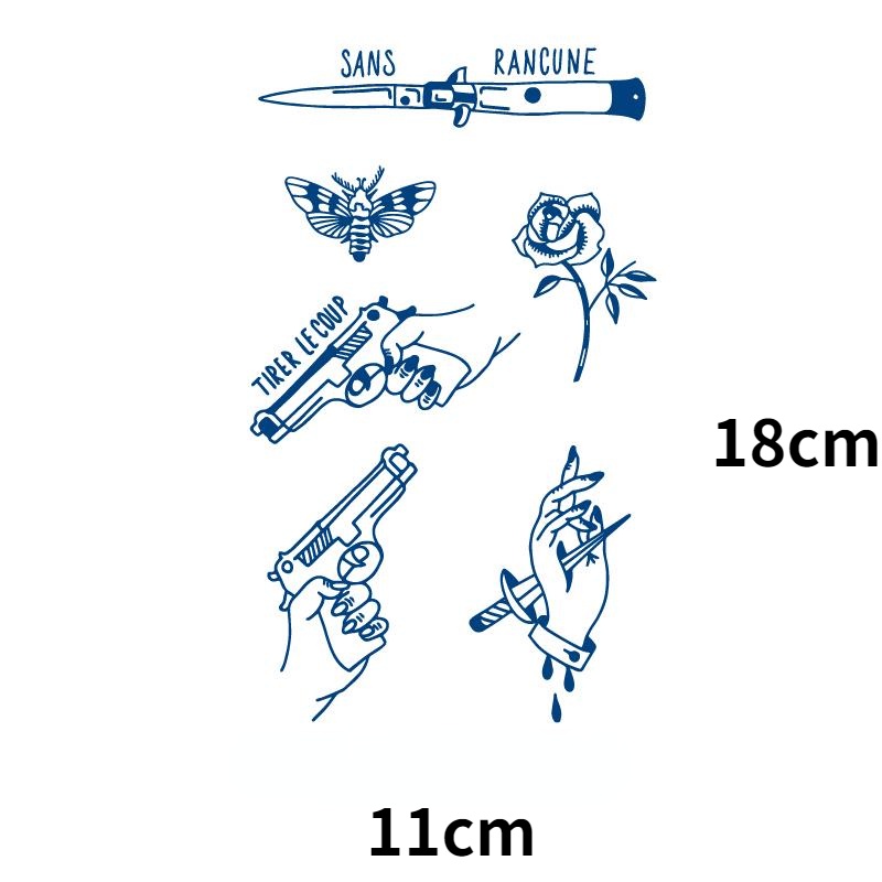 【SIYA Magic Tattoo】Hình Xăm Dán Tạm Thời 10-15 Ngày Chống Nước 18CM*11CM