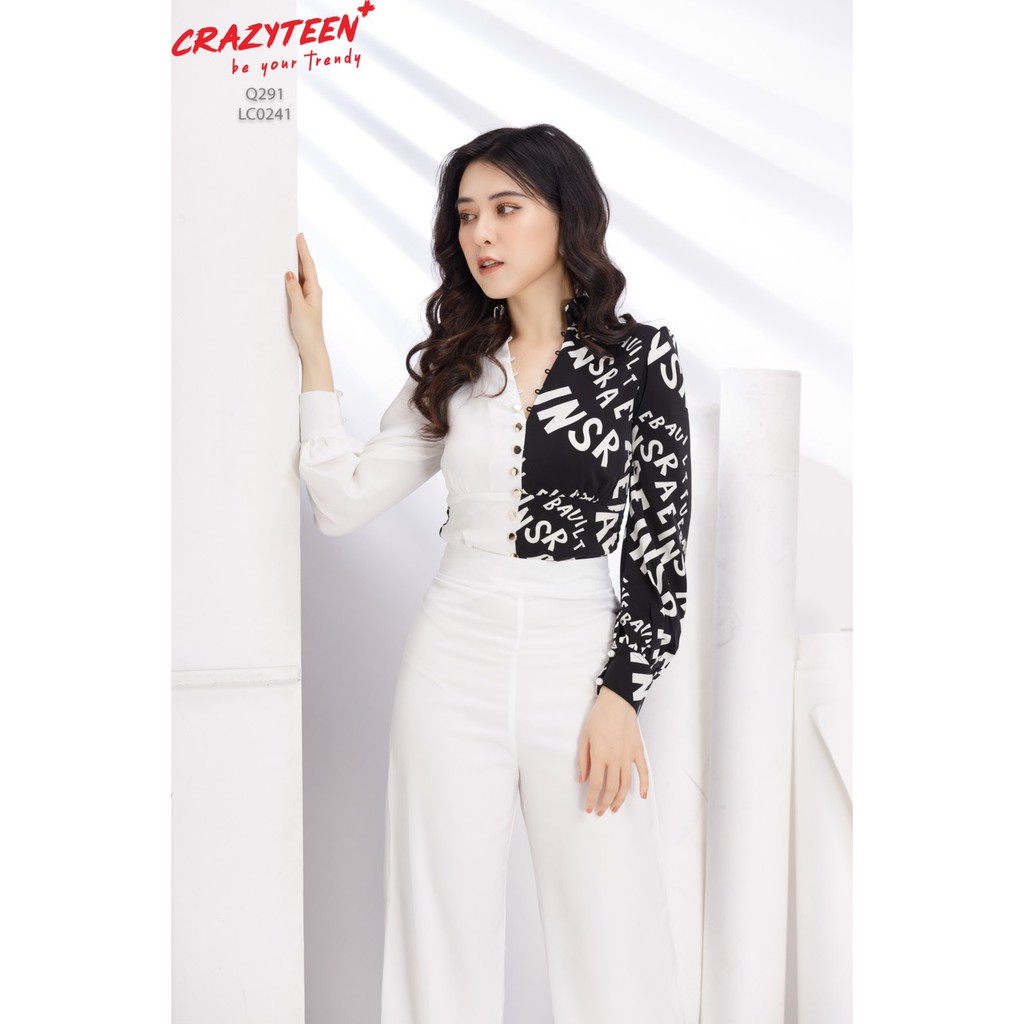 [Mã FAMALLT5 giảm 15% đơn 150k] Quần ống suông nữ CRAZYTEEN siêu tôn dáng ( Q291 ) | BigBuy360 - bigbuy360.vn