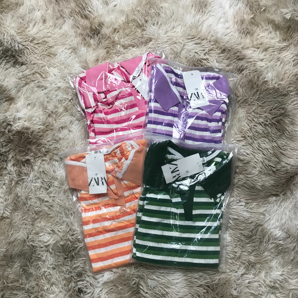 Đầm Thun Kẻ Sọc Ngang Cổ Bẻ Tay Ngắn Dáng Dài - Form Ôm Body Sexy - Xanh Lá / Hồng/Tím / Cam- Váy Maxi Bánh Bèo Cute