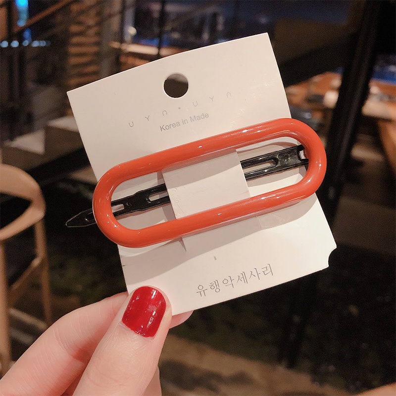 Kẹp Tóc Hình Oval Đơn Giản Phong Cách Hàn Quốc Cho Nữ