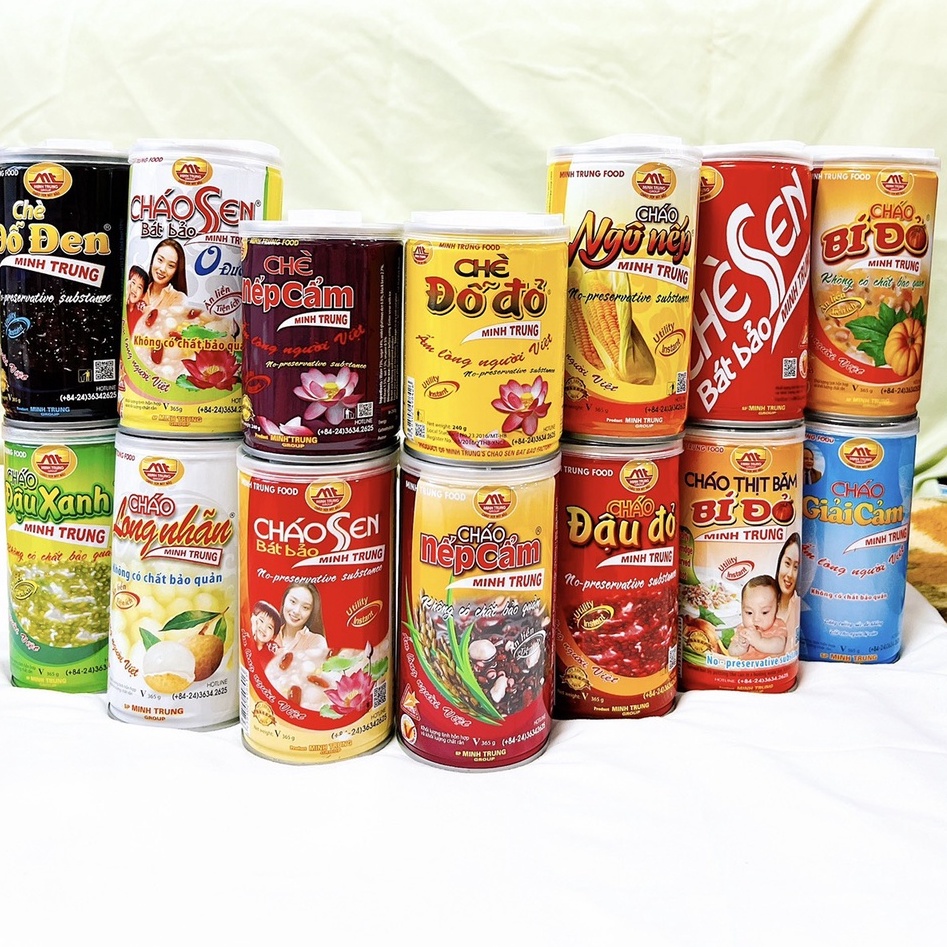Cháo Sen Bát Bảo Minh Trung, Cháo Ăn Liền, Chè Ăn liền đủ vị 365g