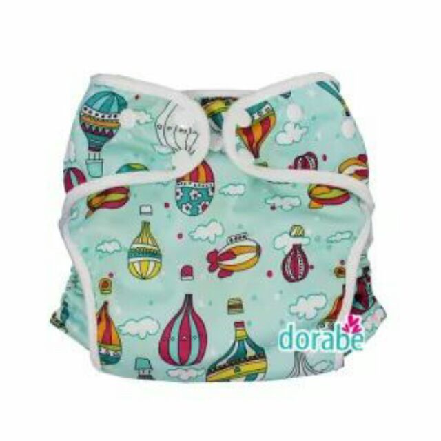 Bộ bỉm vải Dorabe size M đa năng cho bé 3-16 ký gồm vỏ + lót