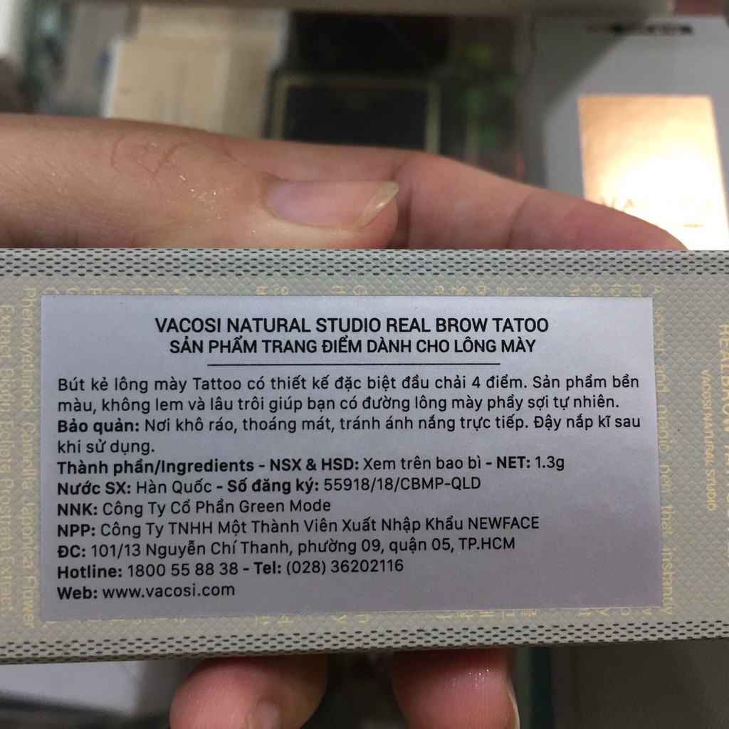 [đủ màu] VACOSI Chì kẻ mày nước phẩy sợi 4D Tattoo | BigBuy360 - bigbuy360.vn