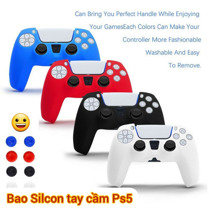 bao silicon tay cầm Ps5 đủ mầu bọc mềm silicon tay bấm ps5 vỏ bọc tay PS5