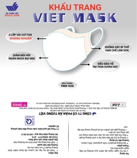 Combo 5 cái khẩu trang (Jme) vải kháng khuẩn VIET MASK đã được kiểm định