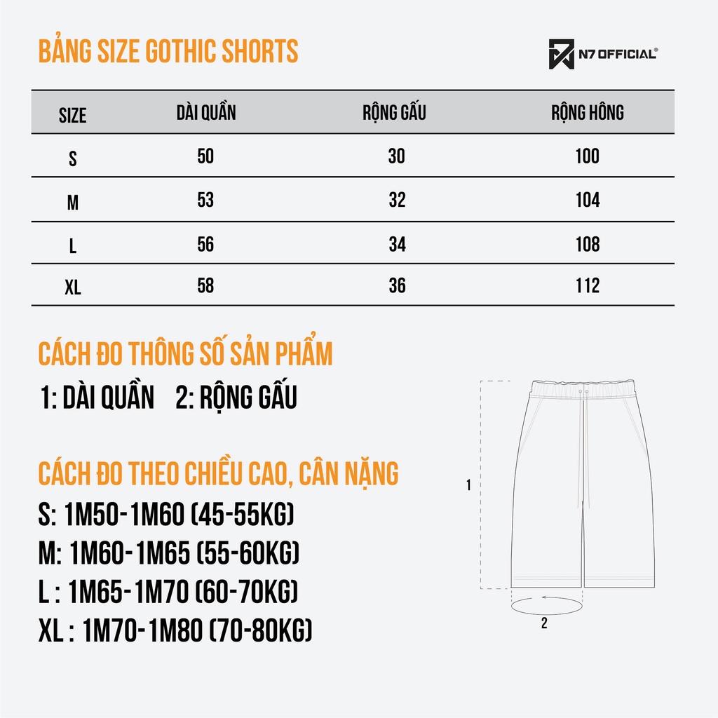 Quần Short Đùi Unisex N7 NEWSEVEN Basic nam nữ form rộng Local Brand