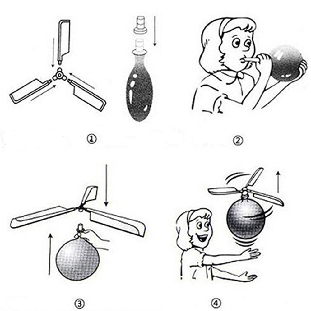 Bong bóng trực thăng nhiều màu sắc thiết kế sáng tạo cho trẻ