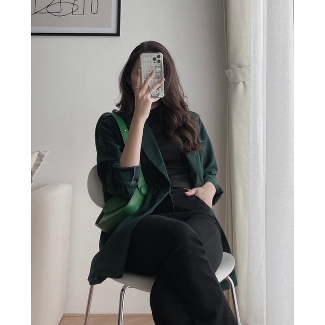 Áo Vest Blazer Basic Màu Trắng, Xanh Rêu, Đen