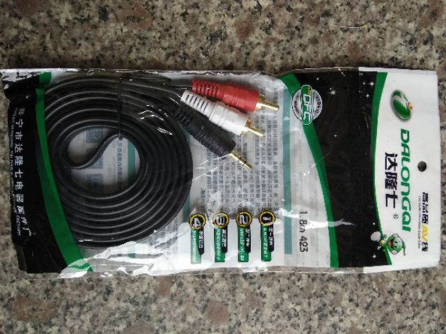 Dây AV 1 ra 2 dài 1.8m