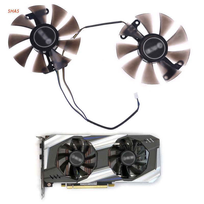 Set 2 Thẻ Làm Mát 87mm Ga91S2U Gpu Vga Cho Palit Geforce Gtx 1080 1070ti 1070 1060 960 950