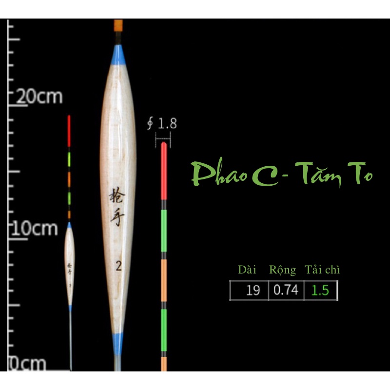 Phao câu cá PHAO GỖ BALSA R295- Siêu Rẻ, Siêu Nhạy Cá -  Loại tốt - Giá rẻ nhất- Dùng cho câu đơn, câu tay, câu đài, iso