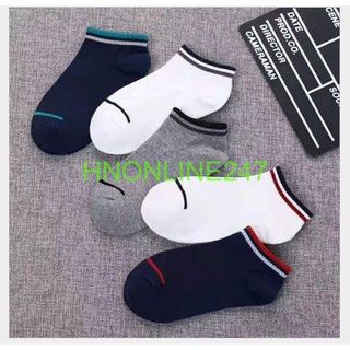 SET 5 đôi Tất chân lười nam cổ ngắn cao cấp thoáng khí chống mùi hôi chân